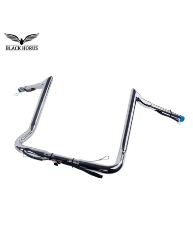 Guidon Bagger Ape Hanger 14" Précablé Harley...