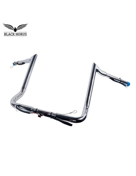 Guidon Bagger Ape Hanger 14" Précablé Harley Davidson Touring
