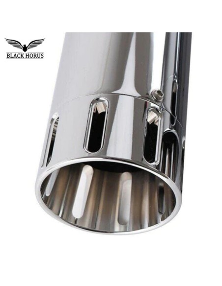 Silencieux Blackhorus H1 (Slip on Muffler) pour Harley Davidson Touring M8 (2017-2023) - Chrome