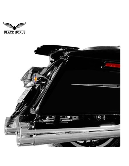 Silencieux Blackhorus H1 (Slip on Muffler) pour Harley Davidson Touring M8 (2017-2023) - Chrome