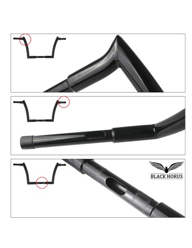 Guidon Monkey Bar Ape Hanger Harley Touring -...