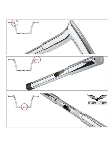 Guidon Monkey Ape Hanger Précablé Harley...