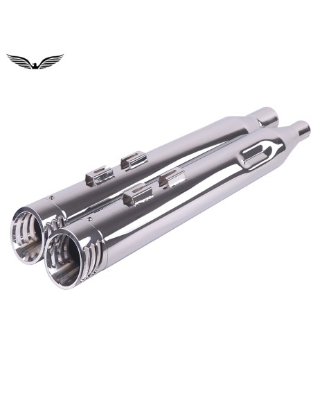 Silencieux Zebra H2 (Slip on Muffler) pour Harley Davidson Touring M8 (2017-2023) - Chrome