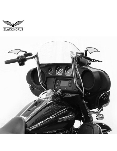 Guidon Bagger Ape Hanger Précablé Harley Street Glide -Touring - Chrome
