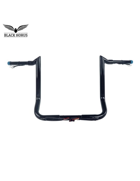 blackhorus Guidon Bagger Ape Hanger 14" Précablé Harley black